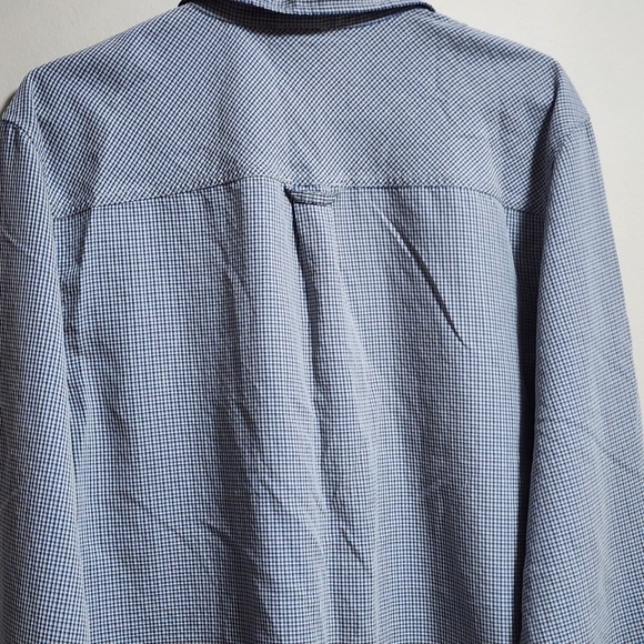 The North face button-down plaid long sleeves shirt color blue size XL - Picture 4 of 7